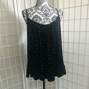 Secret Treasures - Black + White Polka Dot Sleep Cami Top 2X 18W 20W